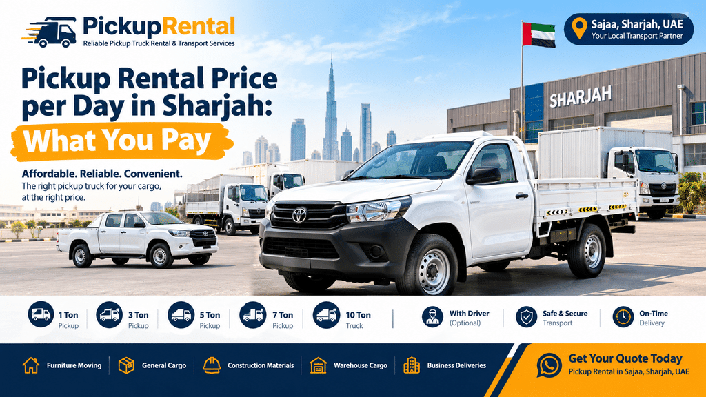 Pickup Rental Price per Day Sharjah: Best Deals in 2026